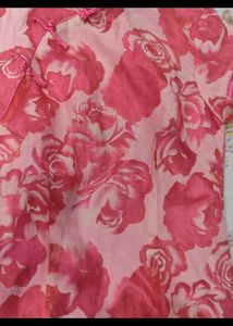 Chinese pink floral cheongsam