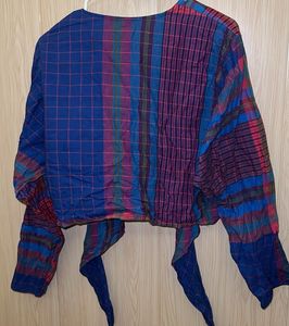 Retro Plaid Tie-Front Crop Top