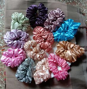 Satin Scrunchie Bundle - pack of 6  random colours
