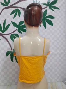 (100)Lace Trim Cami Top