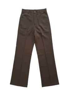 DarkBrown straight Leg Trousers