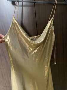 Zara A line soft slippery party wear dress
