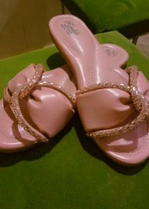 Elegant Pink Embellished Slides