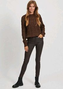 Stylish Coated Denim Jeans Pants