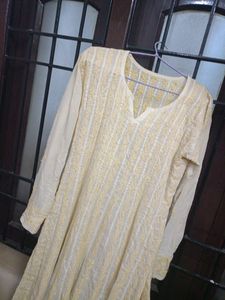 Frock Style Chikenkari Kurta (Price Negotiable)
