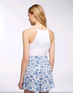 Optical White Camisoles Like Crop Top