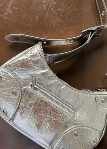 H&M Metallic Silver Shoulder Bag