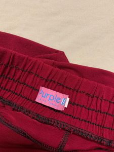 Stylish Red Wide Leg Pants