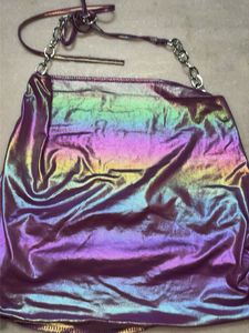 Holographic Chain Halter Top