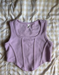 Lilac Corset Style Tank Top
