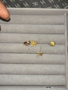 Cute Butterfly and box Stud Earrings