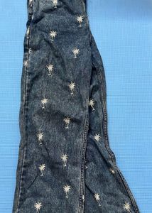 Embroidered Denim Jeans