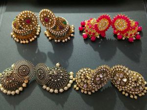 Set of 4 Ethnic Traditional Jhumkas Combo