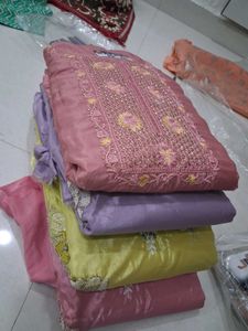 Embroidered Silk Kurta Sets - Multiple Colors