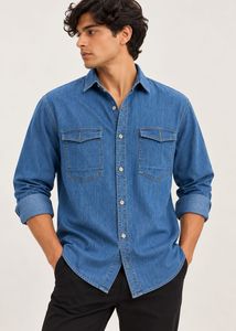 Classic Blue Denim Shirt for Men