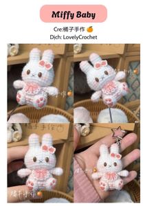 Cute Crochet Bunny Keychain
