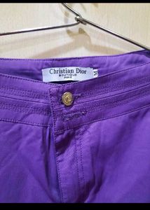 Vibrant Purple Zipped Pants