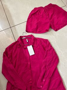 pure cotton Hot Pink Co-ord Set