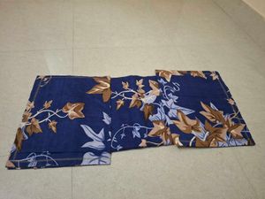 Blue Floral  Double Bed Sheet