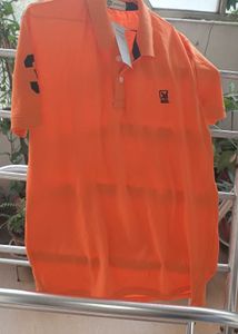 independence day sale Vibrant Orange Polo T-Shirt