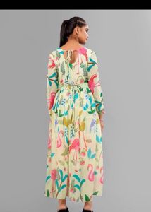 sale price is ₹250Flamingo Print Maxi Dress
