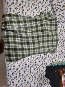 Green Plaid Tunic Shirt