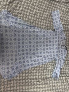 Light Blue Printed Kurta