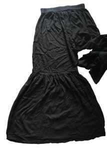 Flowy Black Palazzo Sharara Pants