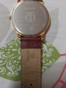 Titan Brown Leather Strap Watch
