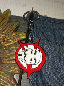 Anonymous Mask Keychain