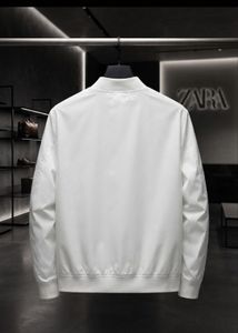 ZARA Men's White Bomber Jacket