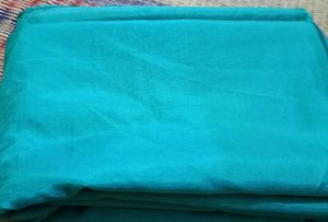 Ocean Blue Satin Crepe Saree