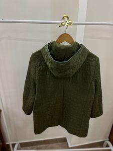 GAFFY SPORT OLIVE GREEN QUILTED HOODED JACKET