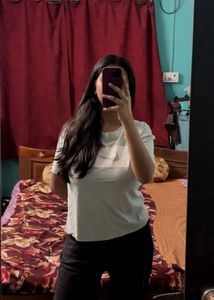 Light Blue Color Block T-Shirt