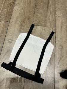 White "SUCH CUTE" Crop Top