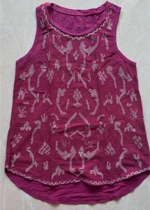 Embroidered Sleeveless Top