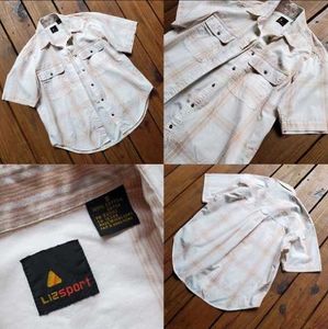 Vintage Plaid Western Shirt❤️🌸