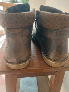 Men's Brown Leather Lace-Up Boots
