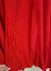 Elegant Red Embroidered Kurta