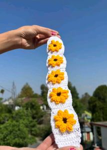 Crochet sunflower Headband