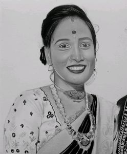 Portrait Art Work Handmade Draw