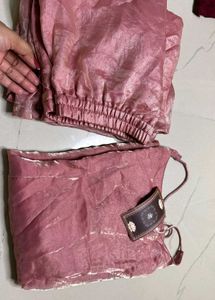 Sonia Pink Fendi Kurti Pant &amp; Dupatta Set
