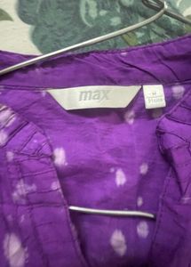 MAX Purple Tie-Dye Cotton Kurti