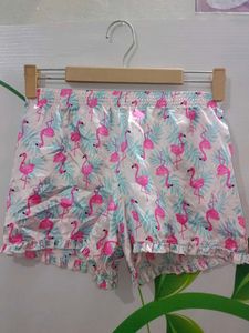 (1000)Flamingo Print Lounge Shorts