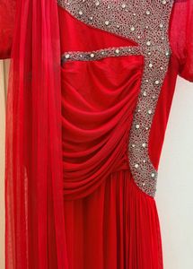Red party dress