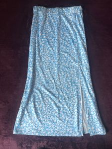 Urabanic Floral Print Slit Maxi Skirt