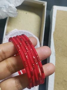 Glass Bangles- Yellow and Red