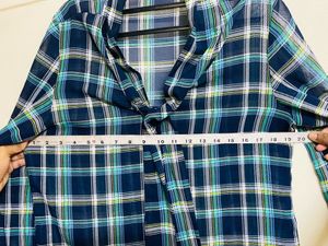 Plaid Tie Neck Shirt Top