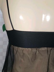 (1439)Black Babydoll Lingerie Top