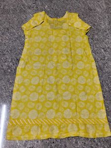 New Yellow Printed Kurta Set with Dupatta